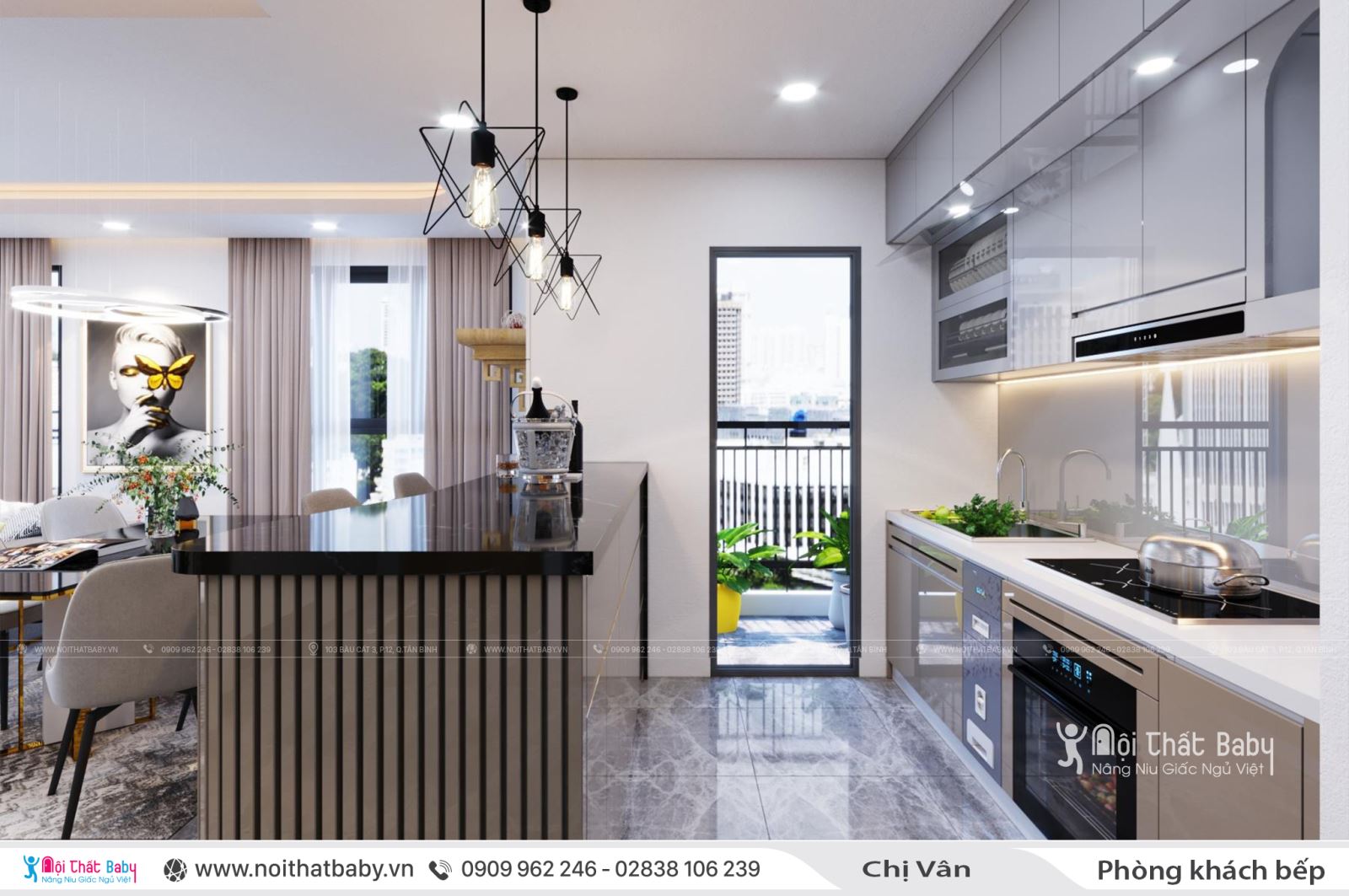 Thiết kế nội thất nguyên căn hiện đại tại Emerald Celadon City 106m2